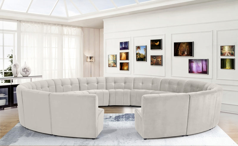 Limitless Modular Velvet 15 Piece Sectional