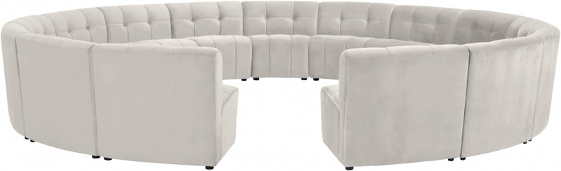 Limitless Modular Velvet 15 Piece Sectional