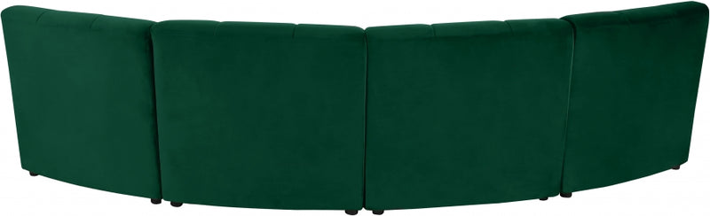 Limitless Modular Velvet 4 Piece Sectional