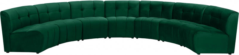 Limitless Modular Velvet 7 Piece Sectional