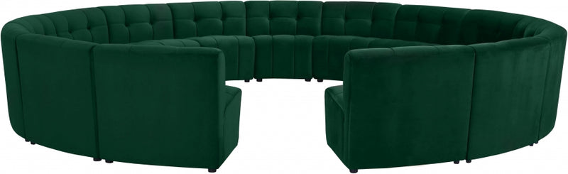 Limitless Modular Velvet 15 Piece Sectional