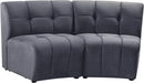 Limitless Modular Velvet 2 Piece Loveseat