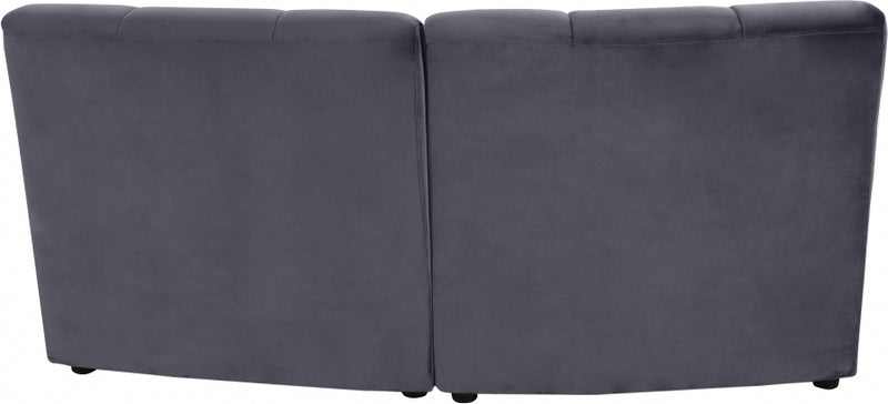 Limitless Modular Velvet 2 Piece Loveseat