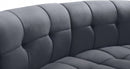 Limitless Modular Velvet 2 Piece Loveseat