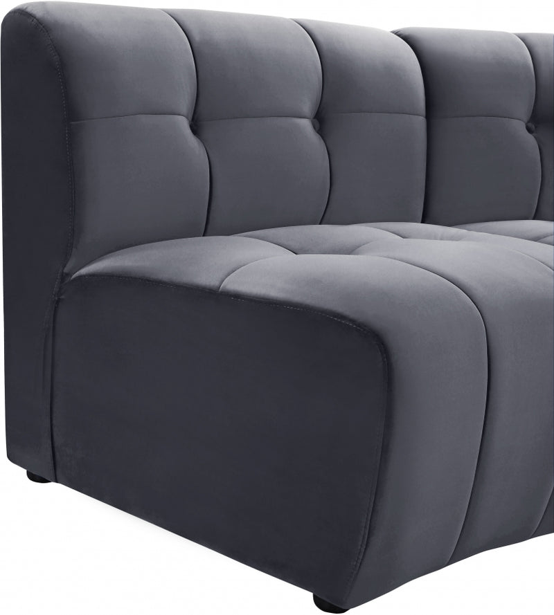 Limitless Modular Velvet 2 Piece Loveseat