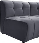 Limitless Modular Velvet 4 Piece Sectional