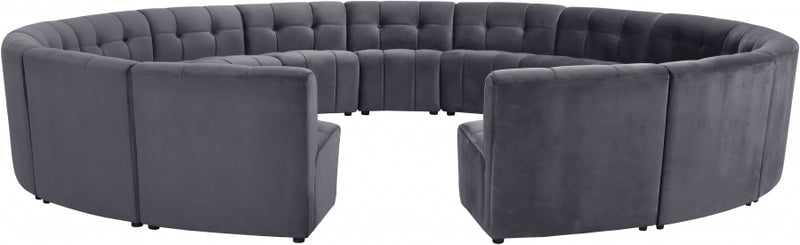 Limitless Modular Velvet 15 Piece Sectional