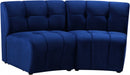 Limitless Modular Velvet 2 Piece Loveseat