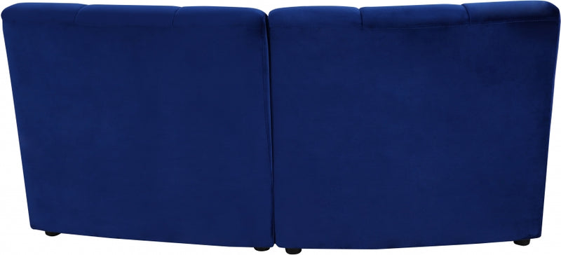 Limitless Modular Velvet 2 Piece Loveseat