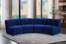 Limitless Modular Velvet 4 Piece Sectional