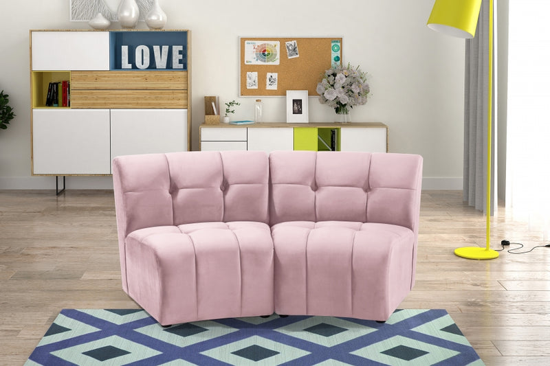 Limitless Modular Velvet 2 Piece Loveseat