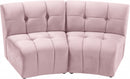 Limitless Modular Velvet 2 Piece Loveseat