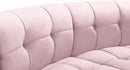 Limitless Modular Velvet 2 Piece Loveseat