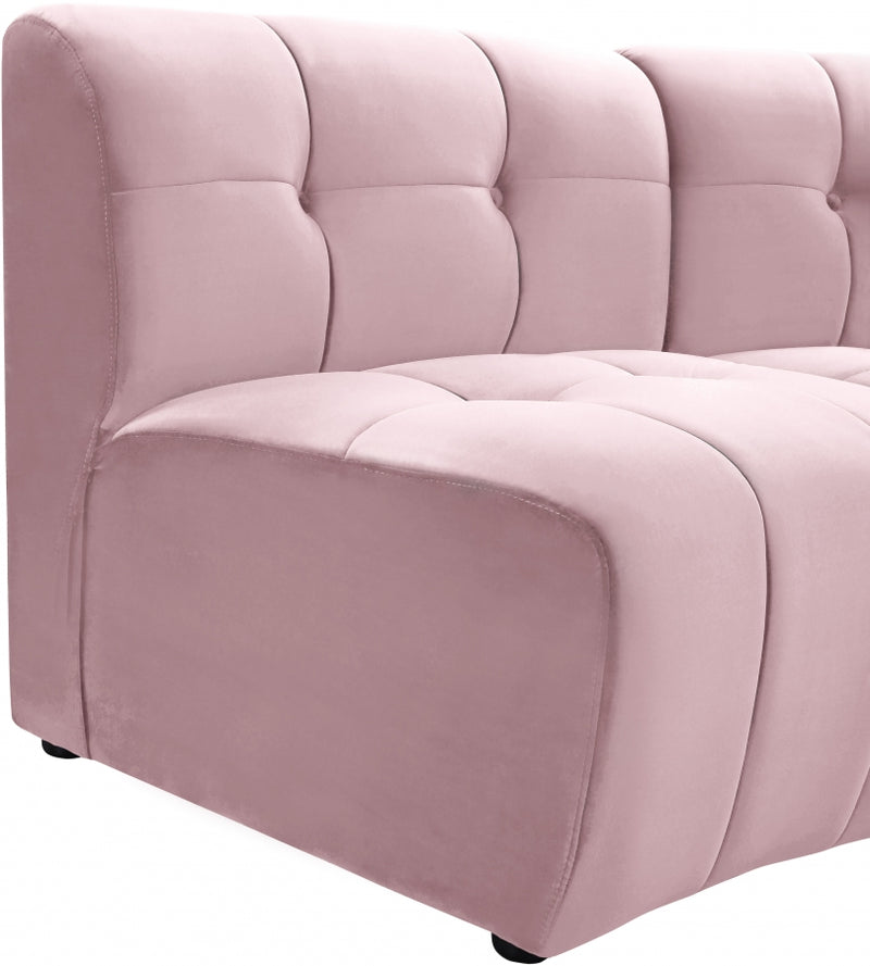 Limitless Modular Velvet 2 Piece Loveseat