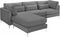 Julia 4 Piece Velvet Modular Reversible Sectional