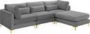 Julia 4 Piece Velvet Modular Reversible Sectional