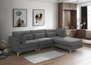 Julia 4 Piece Velvet Modular Reversible Sectional