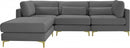 Julia 4 Piece Velvet Modular Reversible Sectional