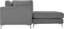 Julia 5 Piece Velvet Modular Reversible Sectional