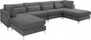 Julia 6 Piece Velvet Modular Reversible Sectional