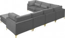 Julia 7 Piece Velvet Modular Reversible Sectional