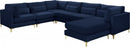 Julia 7 Piece Velvet Modular Reversible Sectional