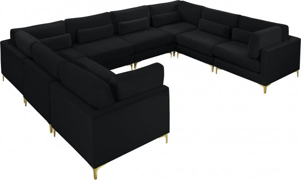 Julia 8 Piece Velvet Modular Sectional