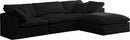 Cozy 4 Piece Velvet Modular Overstuffed Reversible Sectional