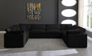 Cozy 8 Piece Velvet Modular Overstuffed Reversible Sectional