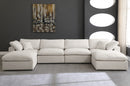 Cozy 6 Piece Velvet Modular Overstuffed Reversible Sectional