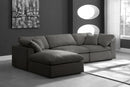 Cozy 4 Piece Velvet Modular Overstuffed Reversible Sectional