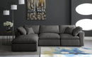 Cozy 4 Piece Velvet Modular Overstuffed Reversible Sectional