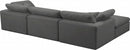 Cozy 4 Piece Velvet Modular Overstuffed Reversible Sectional