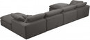 Cozy 6 Piece Velvet Modular Overstuffed Reversible Sectional