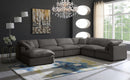 Cozy 7 Piece Velvet Modular Overstuffed Reversible Sectional