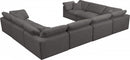 Cozy 8 Piece Velvet Modular Overstuffed Reversible Sectional