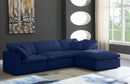 Cozy 4 Piece Velvet Modular Overstuffed Reversible Sectional