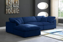 Cozy 4 Piece Velvet Modular Overstuffed Reversible Sectional