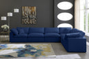 Cozy 6 Piece Velvet Modular Overstuffed Reversible Sectional