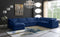 Cozy 7 Piece Velvet Modular Overstuffed Reversible Sectional