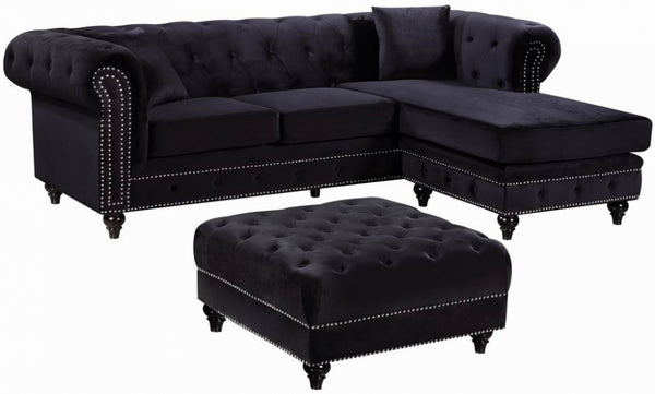 Sabrina Velvet Reversible 2 Piece Sectional