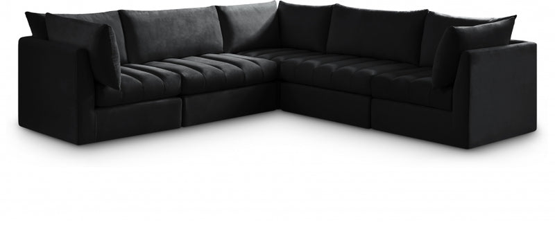 Jacob Velvet Modular 5 Piece Sectional