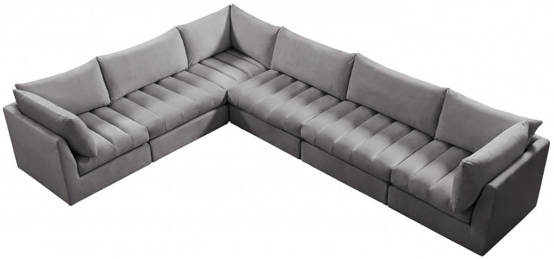 Jacob Velvet Modular 6 Piece Sectional