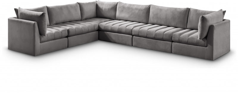 Jacob Velvet Modular 6 Piece Sectional