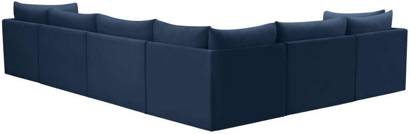 Jacob Velvet Modular 6 Piece Sectional