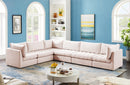 Jacob Velvet Modular 6 Piece Sectional