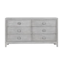 Boho Chic Six-Drawer Dresser in Washed White