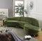 Serpentine Velvet 3pc. Sectional