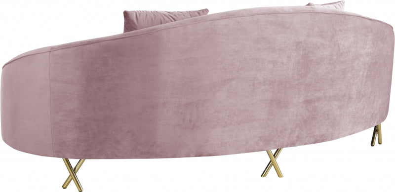 Serpentine Velvet Sofa