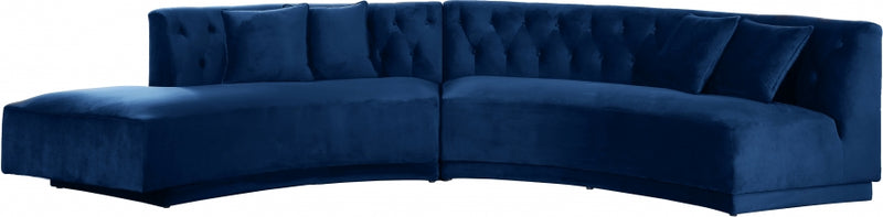 Kenzi Velvet 2 Piece Sectional